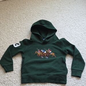 Polo by Ralph Lauren Kids Dark Green Hoodie with Embroidered Design